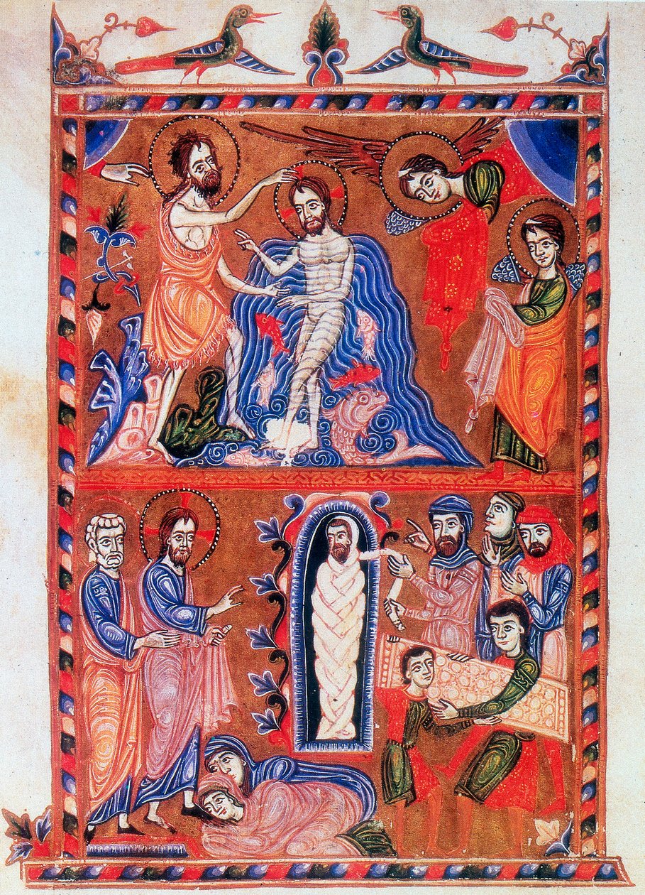 Baptême de Jésus et la résurrection de Lazare, 1336 - Sargis Pidsak