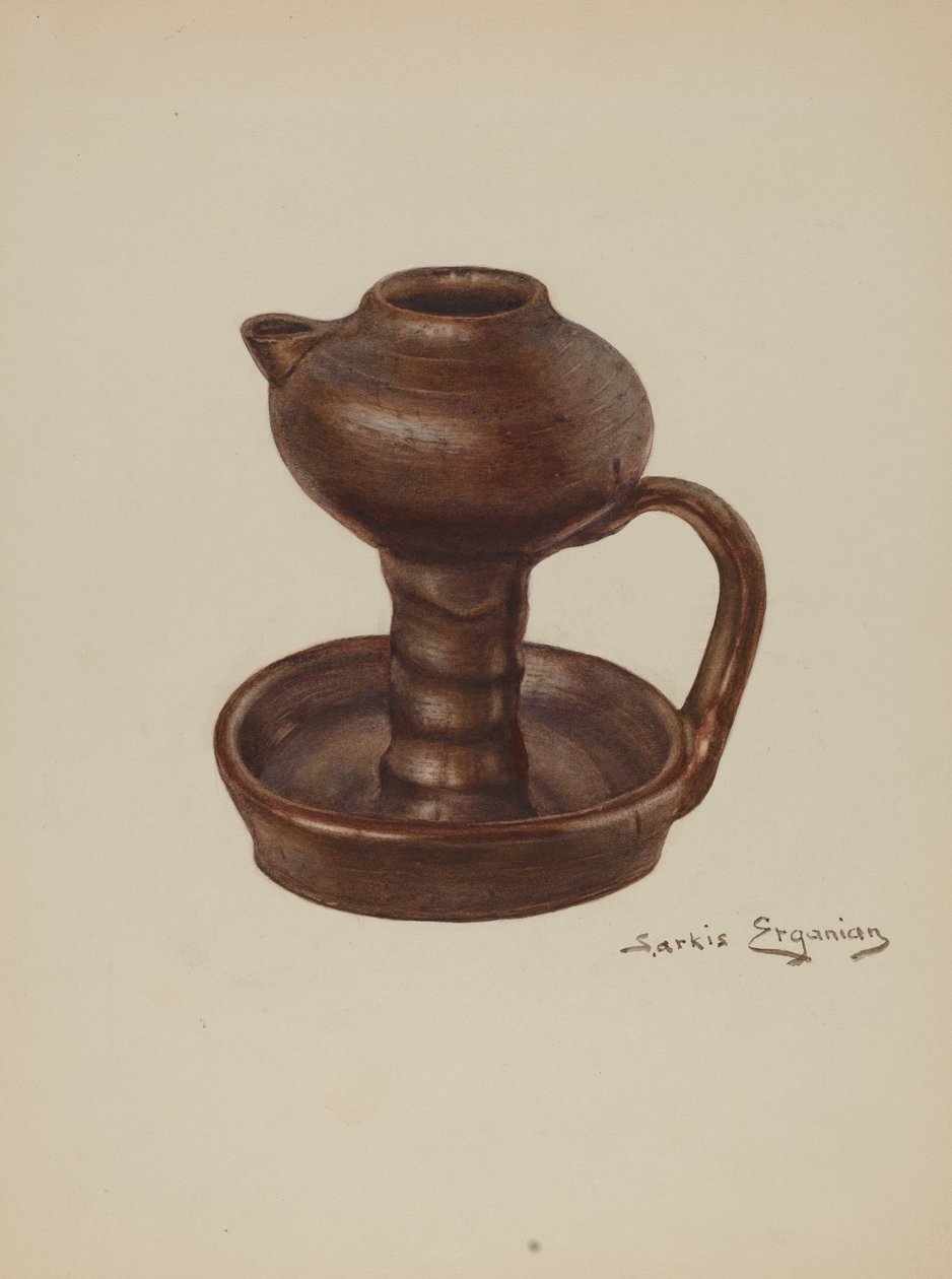 Lampe à graisse - Sarkis Erganian
