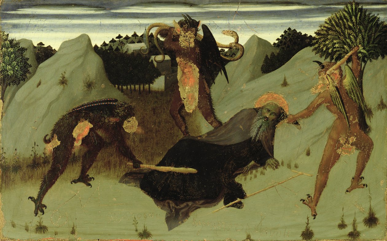 Saint Antoine battu par des démons, panneau du Retable de l