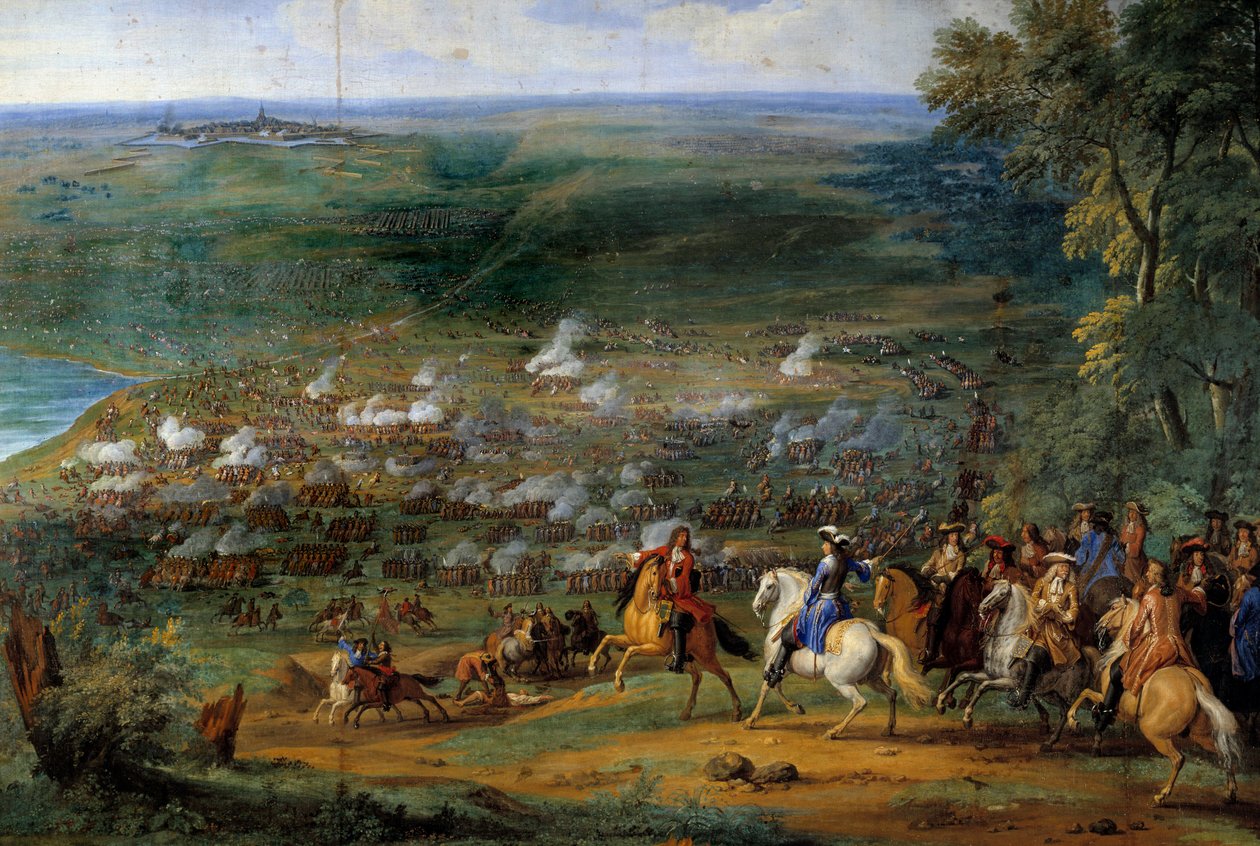 Guerre de Trente Ans : « Vue de la bataille de Rocroy (Rocroi) le 19/05/1643 opposant les troupes françaises du duc d
