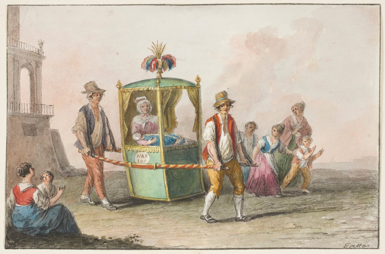 Une sage-femme avec un bébé en route pour l