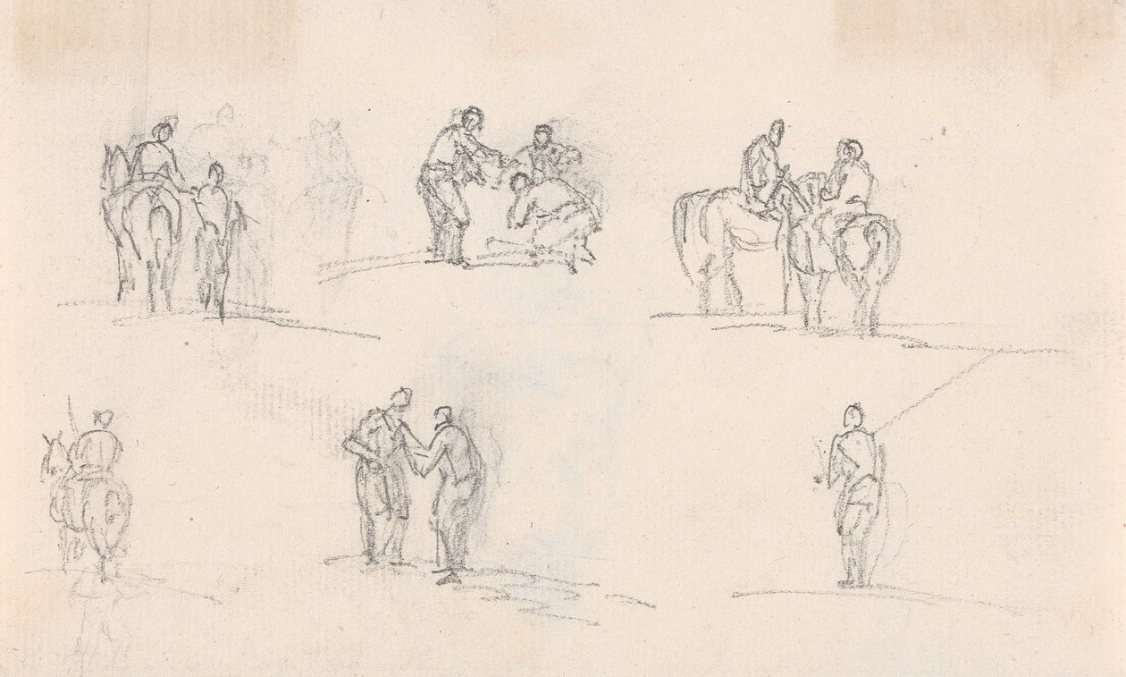 Six études de figures sur des chevaux - Sawrey Gilpin