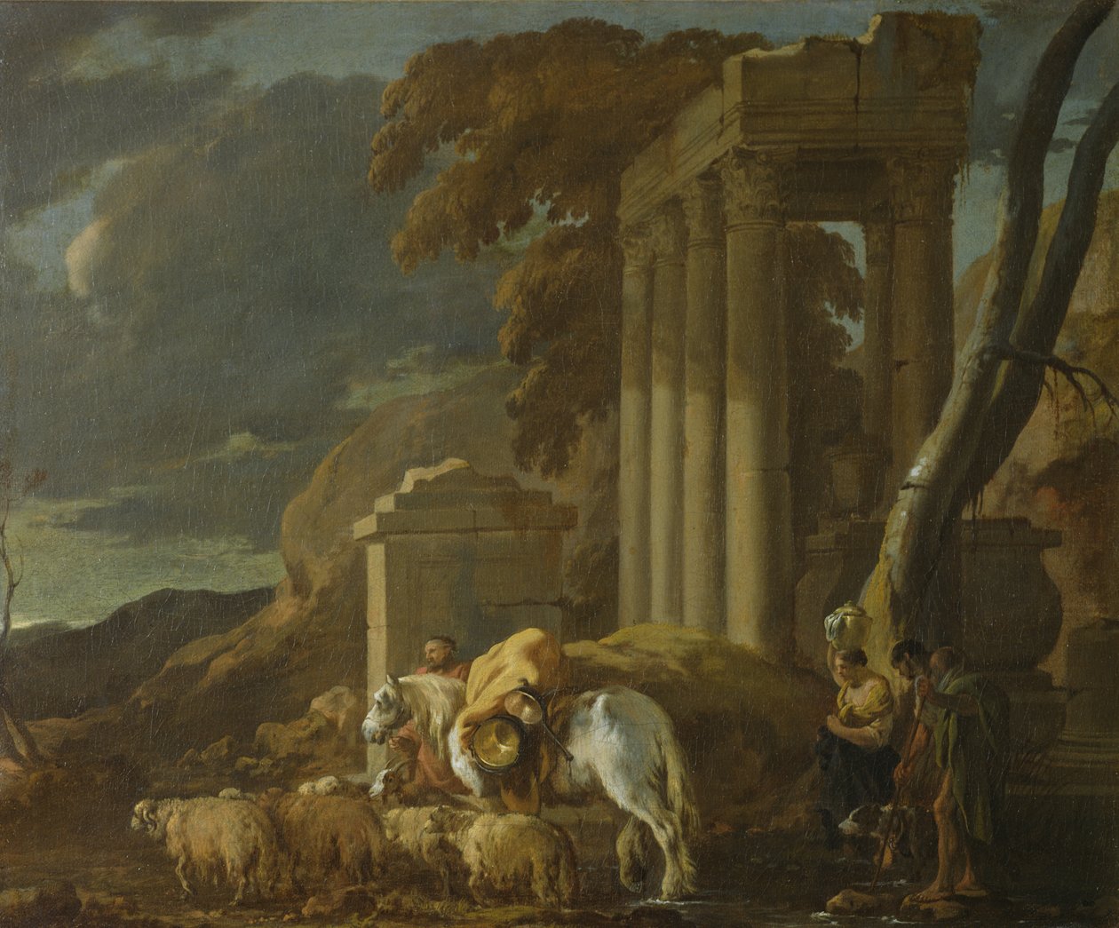 Paysage avec un gué, avant 1640 - Sébastien Bourdon