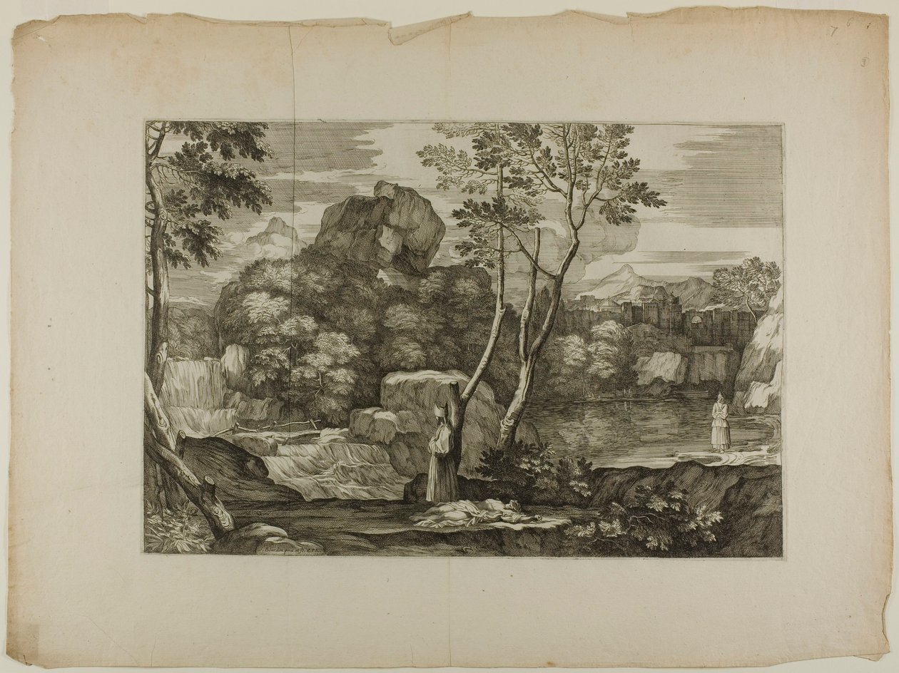 Paysage avec un homme mort et deux prêtres - Sébastien Bourdon