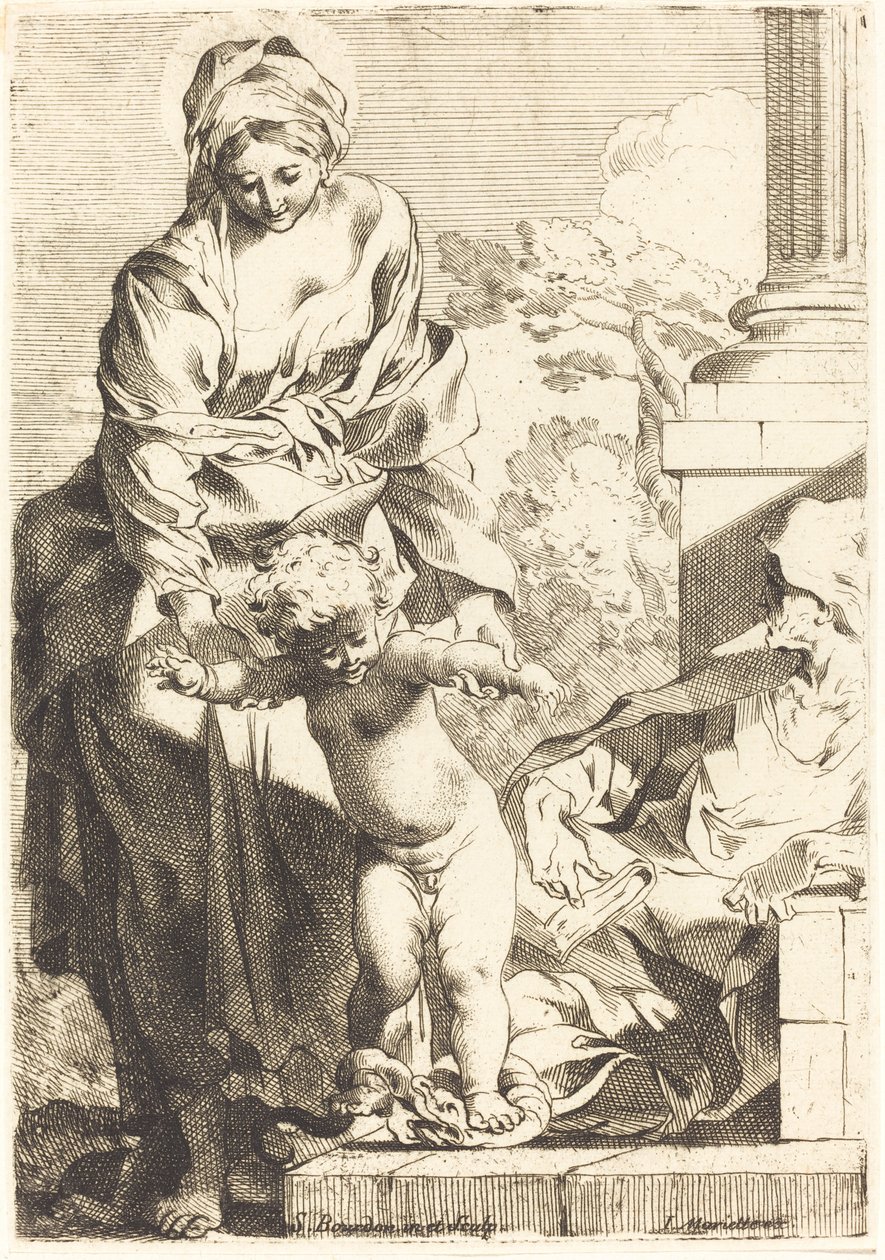 Vierge et Enfant piétinant le péché - Sébastien Bourdon