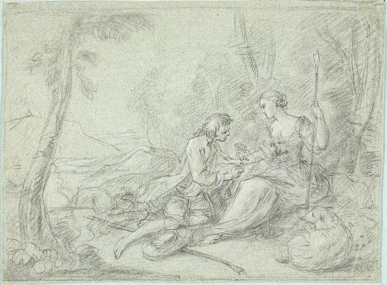 Berger et bergère - Sébastien Le Clerc the Younger