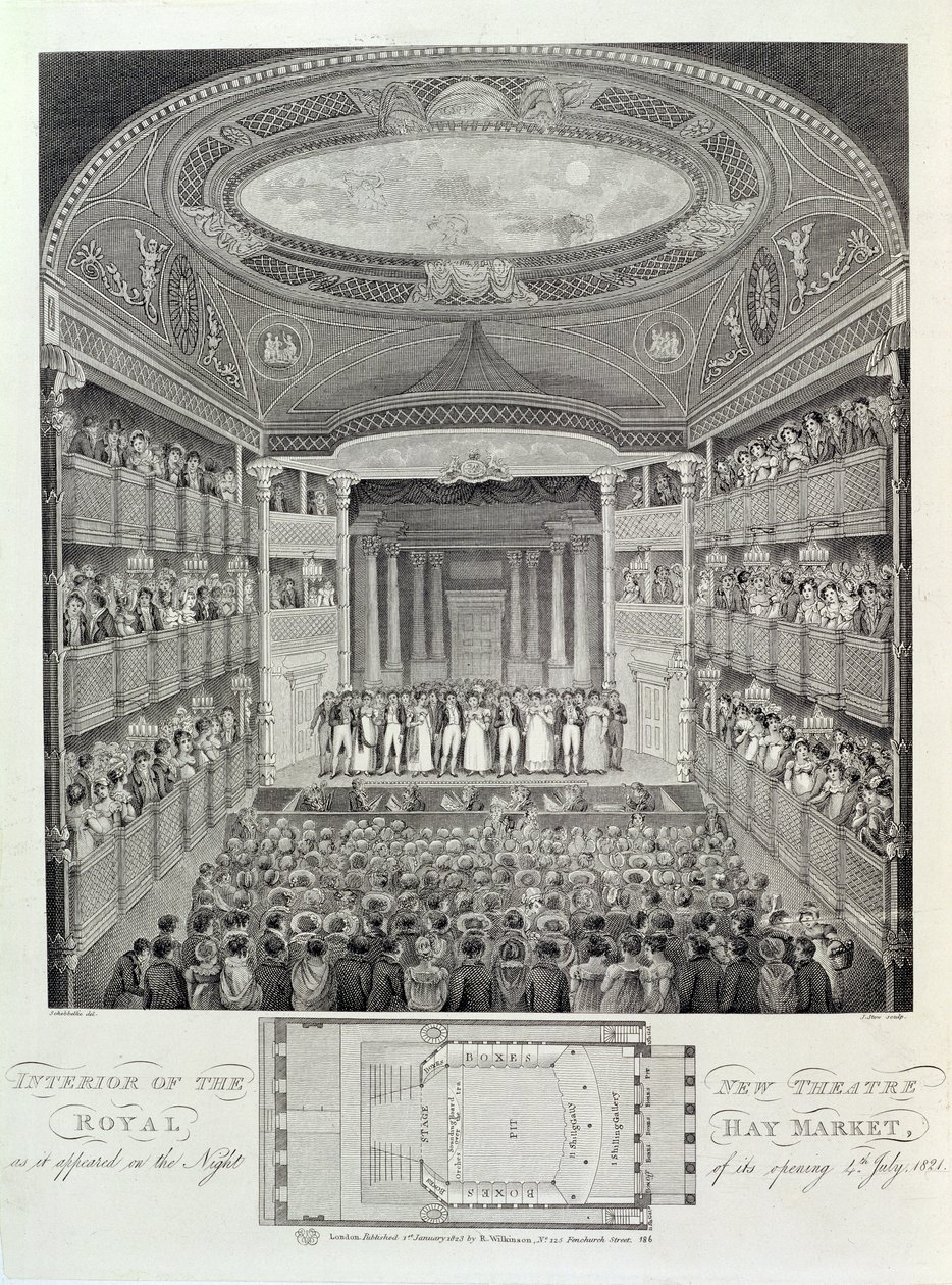 Intérieur du Nouveau Théâtre Royal, Haymarket, tel qu