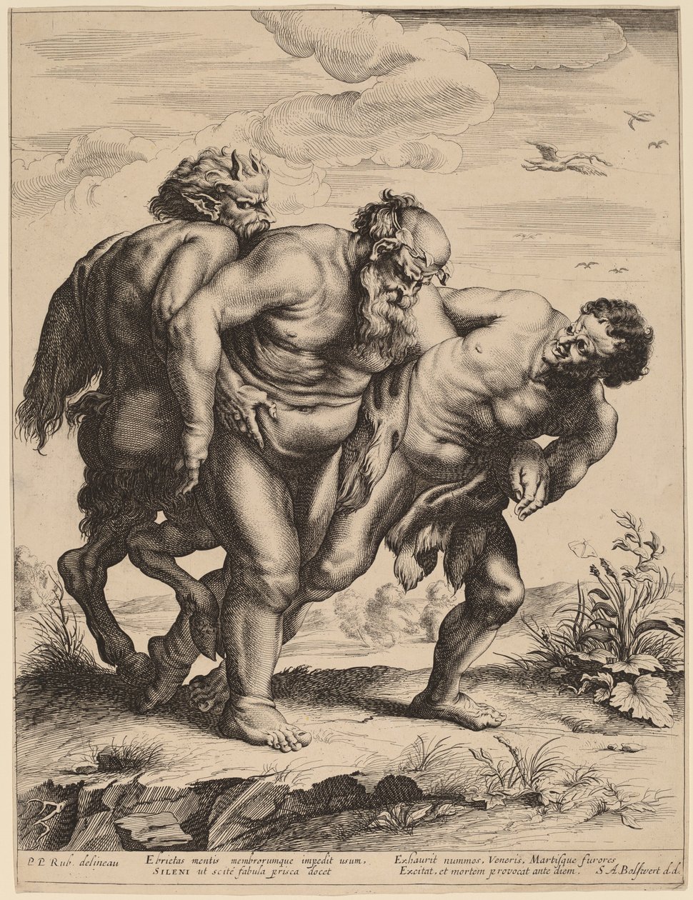 Le Silène ivre - Schelte Adams Bolswert after Sir Peter Paul Rubens