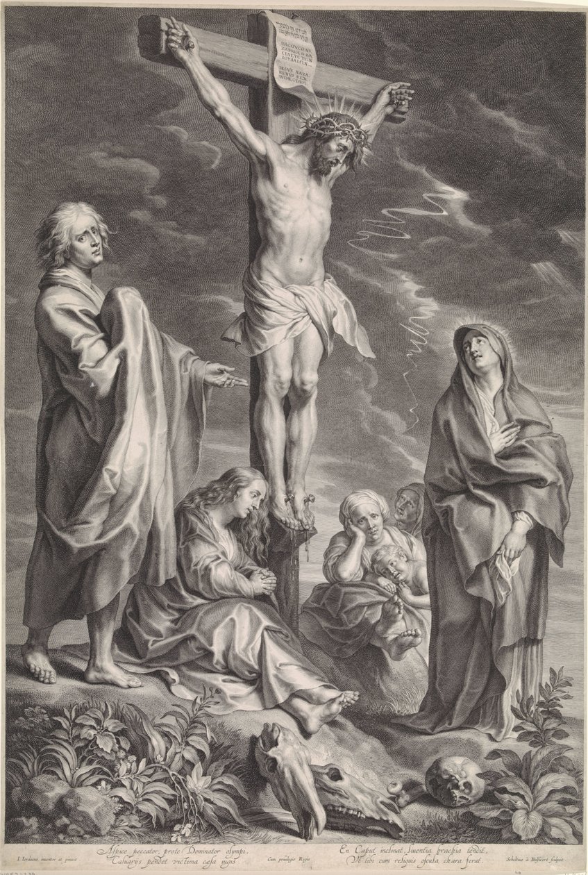 Christ en croix avec Marie et Jean - Schelte Adamsz. Bolswert