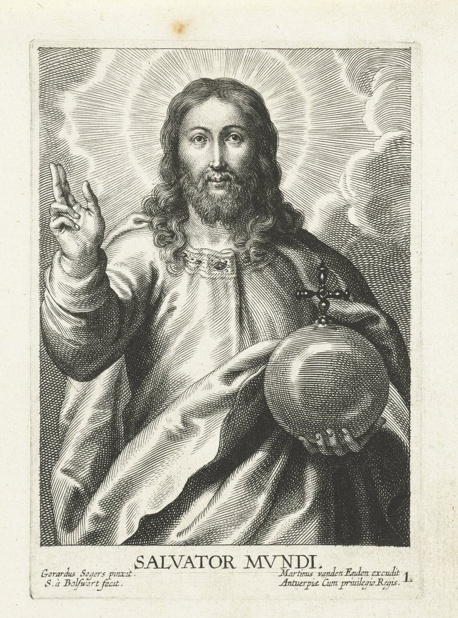 Christ en tant que Salvator Mundi - Schelte Adamsz. Bolswert