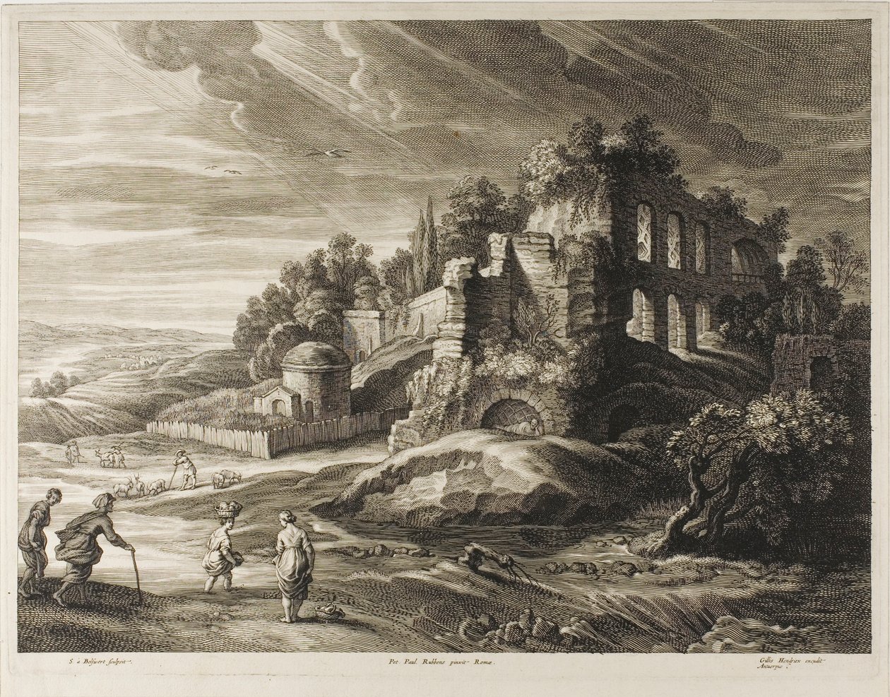 Paysage avec les Grandes Ruines, de Les Petits Paysages - Schelte Adamsz. Bolswert