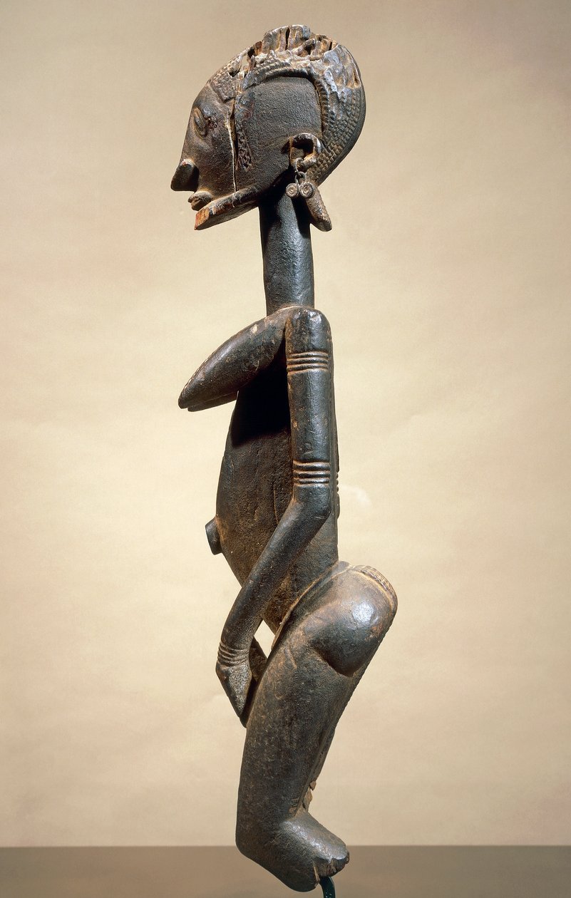 Sculpture en bois et métal, par le Maître aux yeux obliques, hauteur 59 cm, art tribal Dogon Mali - School African