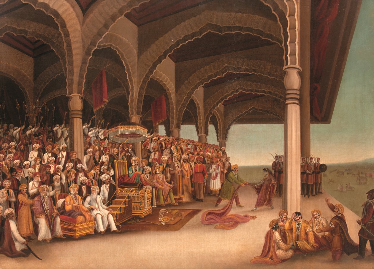 Sans titre (Le Déshabillage de Draupadi), c. fin du 19ème siècle - School Bengali