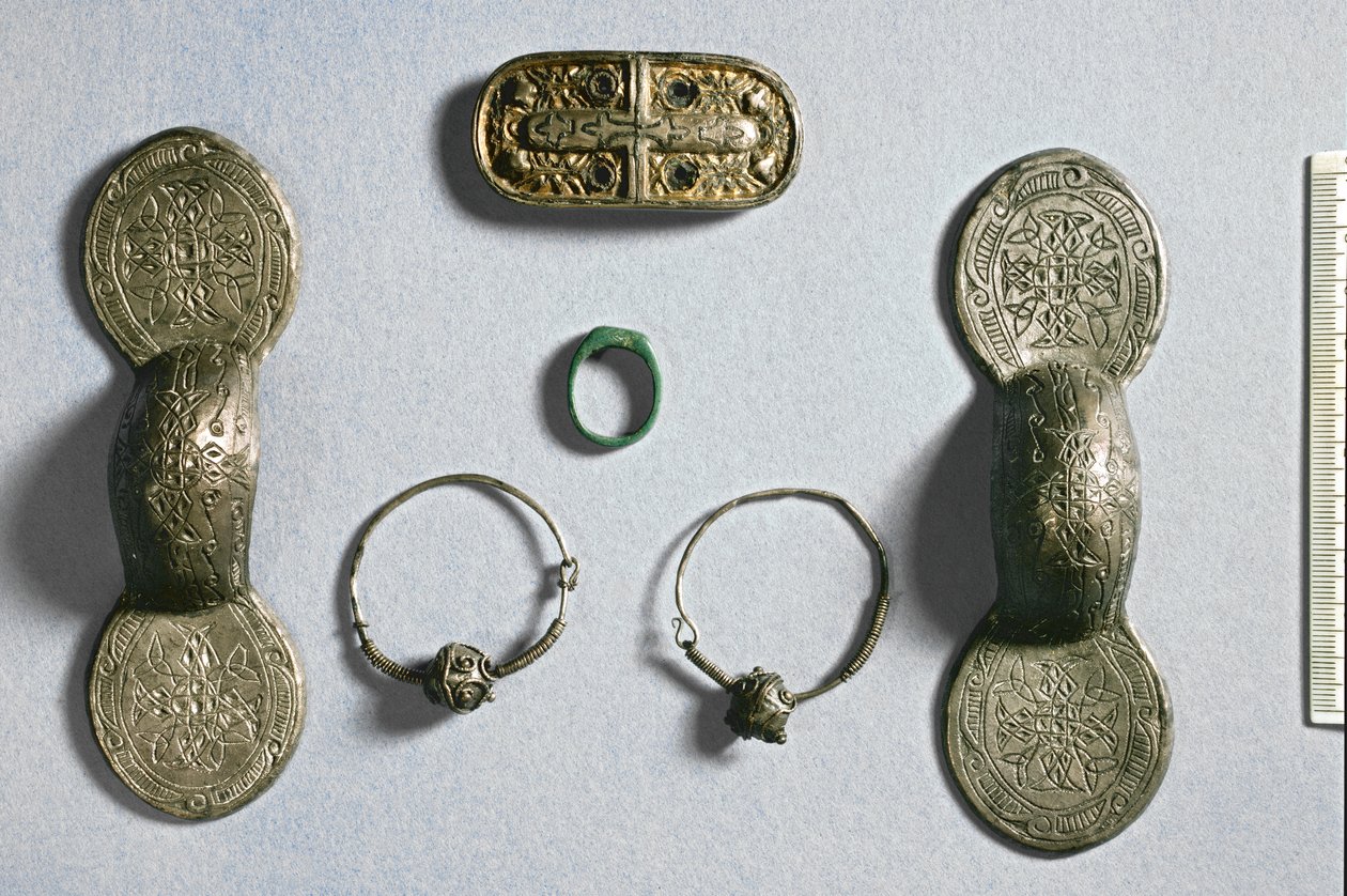 Bijoux de Camon, Amiens, Somme, carolingien, 7ème-10ème siècle - School Carolingian