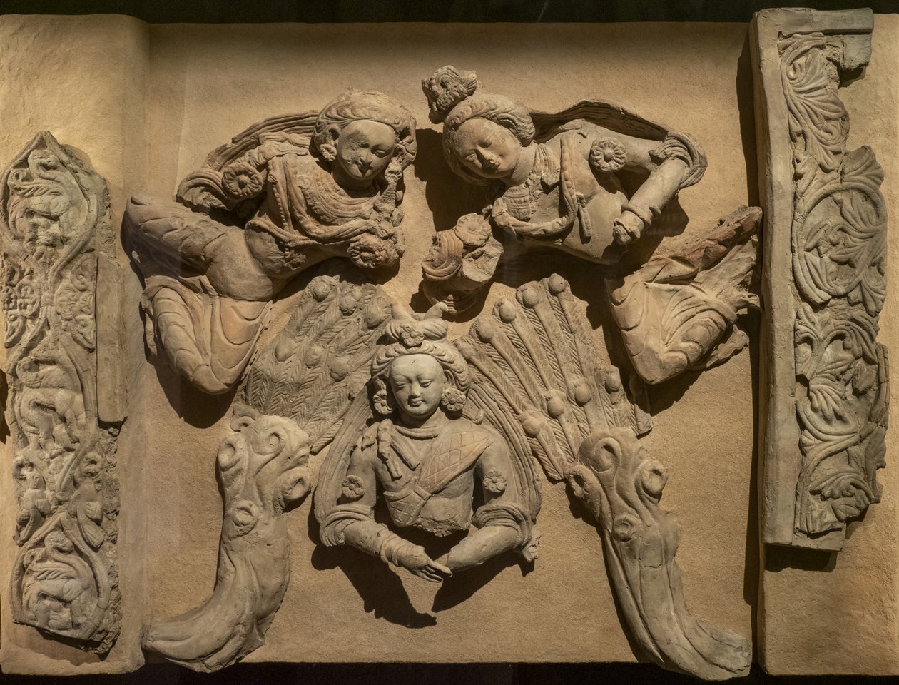 Bas-relief illustrant une vie antérieure du Bouddha : Vishvantara Jataka. Chine, Xinjiang. Fin du 6e début du 7e siècle - School Chinese