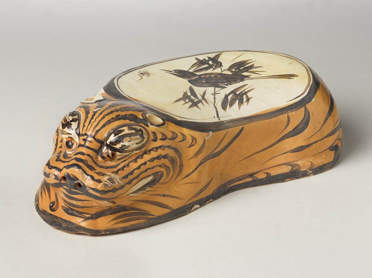 Oreiller en forme de tigre en céramique Cizhou - School Chinese