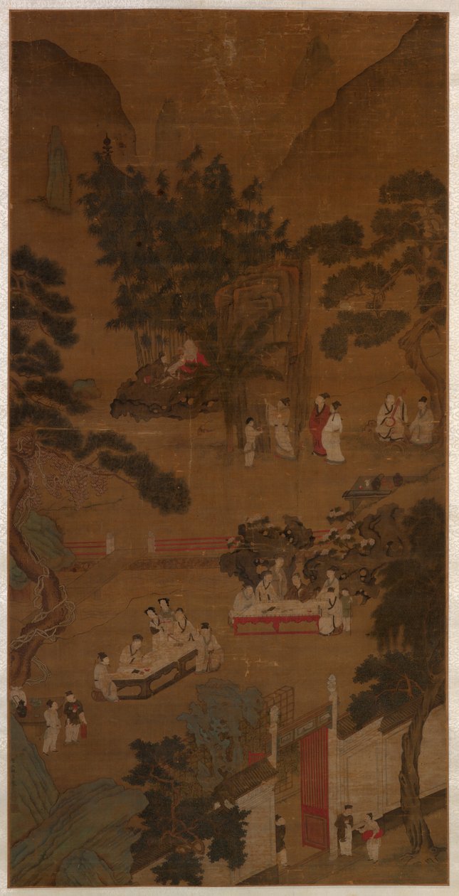 Réunion élégante dans le jardin occidental, c.1600 - School Chinese
