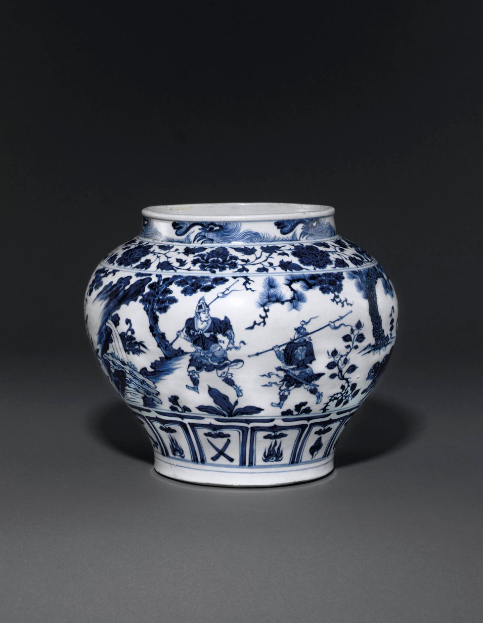 Pot exceptionnellement rare et important bleu et blanc, dynastie Guan Yuan, milieu du 14e siècle (céramique) - School Chinese