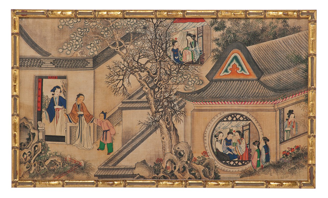 Une des Vingt-Quatre Scènes du Rêve de la Chambre Rouge - School Chinese