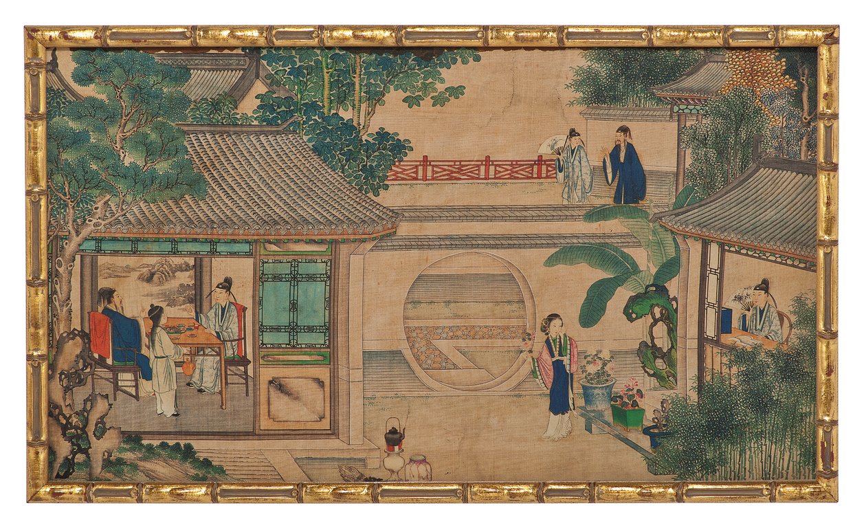 Une des vingt-quatre scènes du Rêve du pavillon rouge - School Chinese
