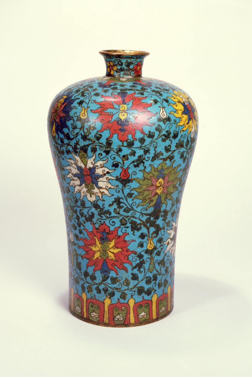 Vase (émail cloisonné) - School Chinese