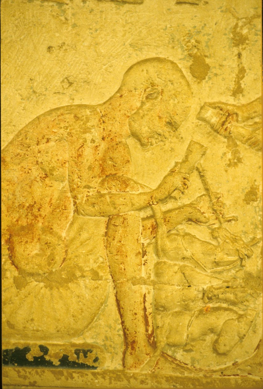 Égypte ancienne, sculpture murale/peinture, Tombeau de Petosiris, Tuna el Gebel, 300 av. J.-C., Sculpteur - School Egyptian