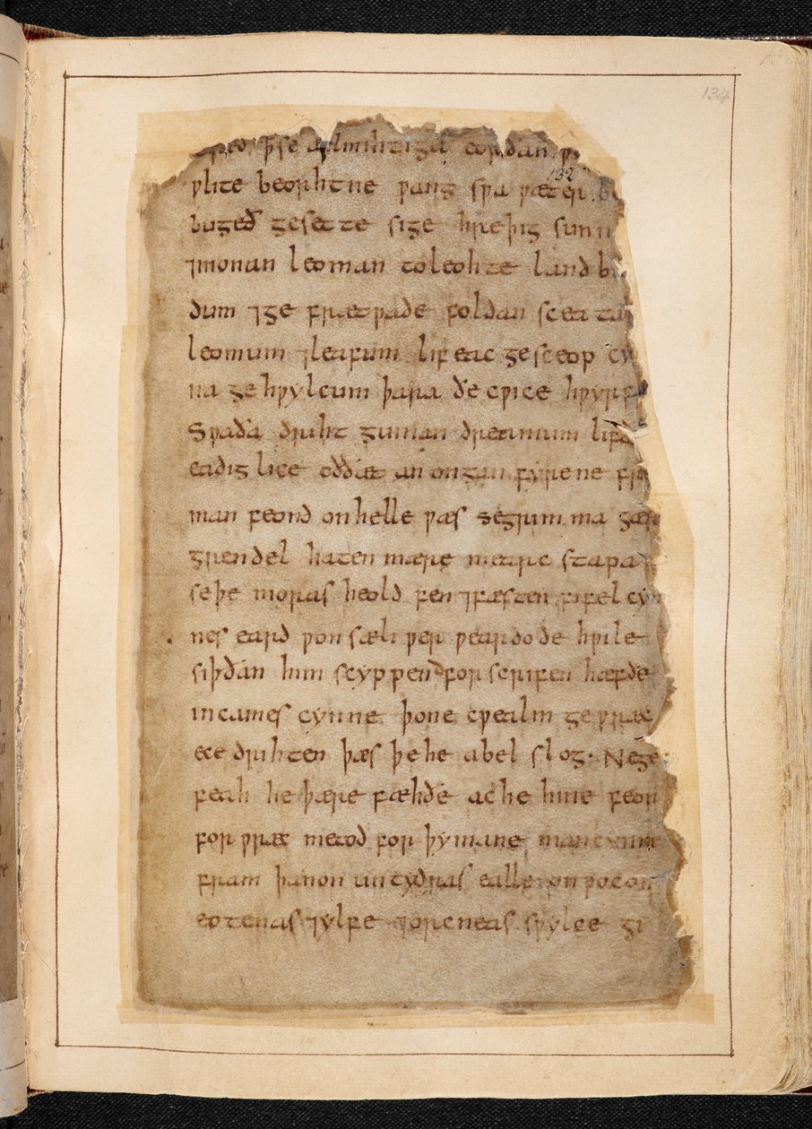 Une page de Beowulf des folios parfois appelés 