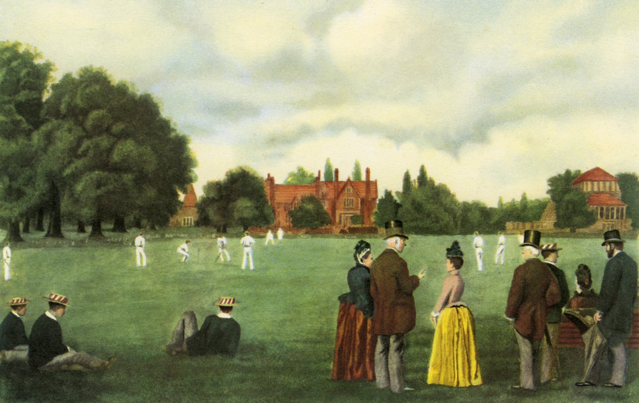 Big Side Cricket, Rugby School, Angleterre, tiré de "English Public Schools" par Rex Warner - School English