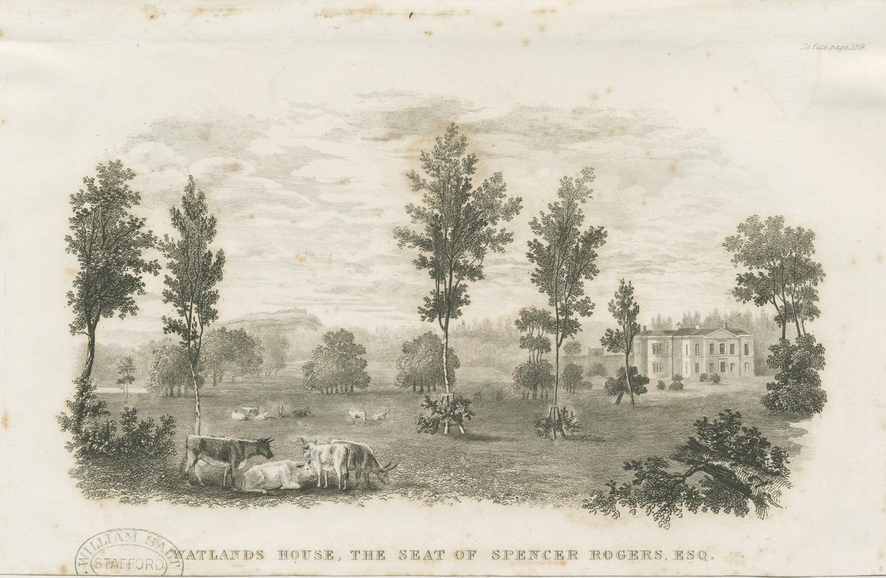 Burslem - Maison Watlands : gravure, nd [?19e siècle] (impression) - School English