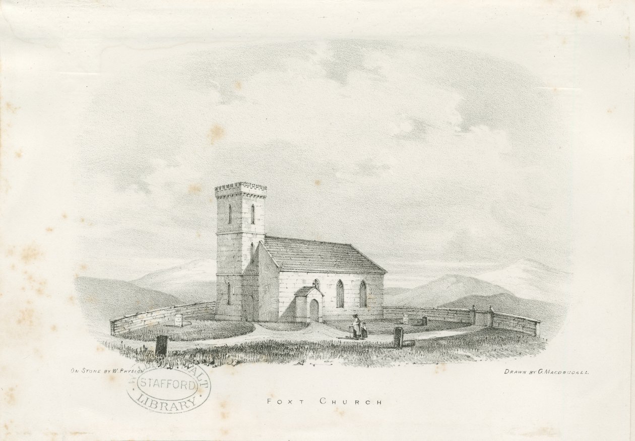 Église de Foxt (lithographie) - School English