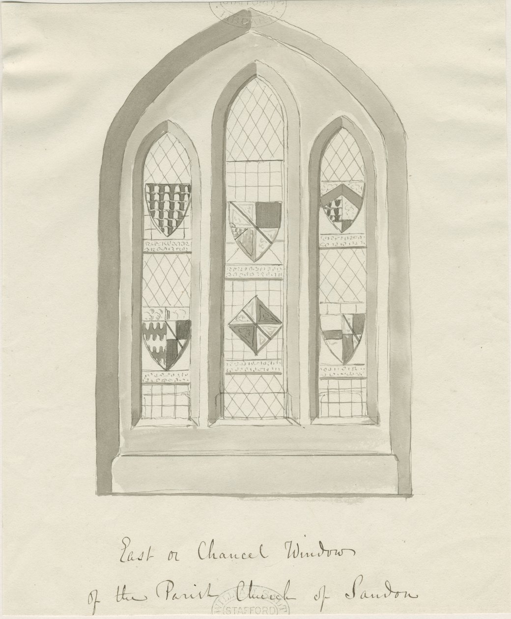 Église de Sandon - Fenêtre est du chœur - School English