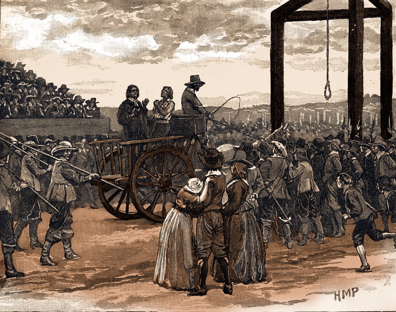 Tyburn sous le règne du roi Charles I (impression) - School English