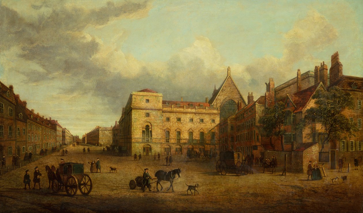 Vue de Whitehall avec Old Palace Yard - School English