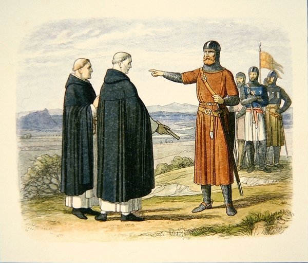William Wallace rejetant les propositions de paix des frères dominicains, avant la bataille de Stirling Bridge - School English