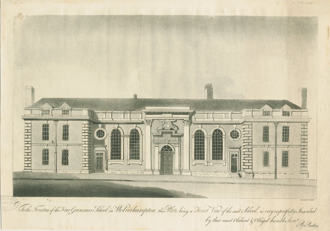 Wolverhampton - École secondaire : gravure, nd [1797] (impression) - School English