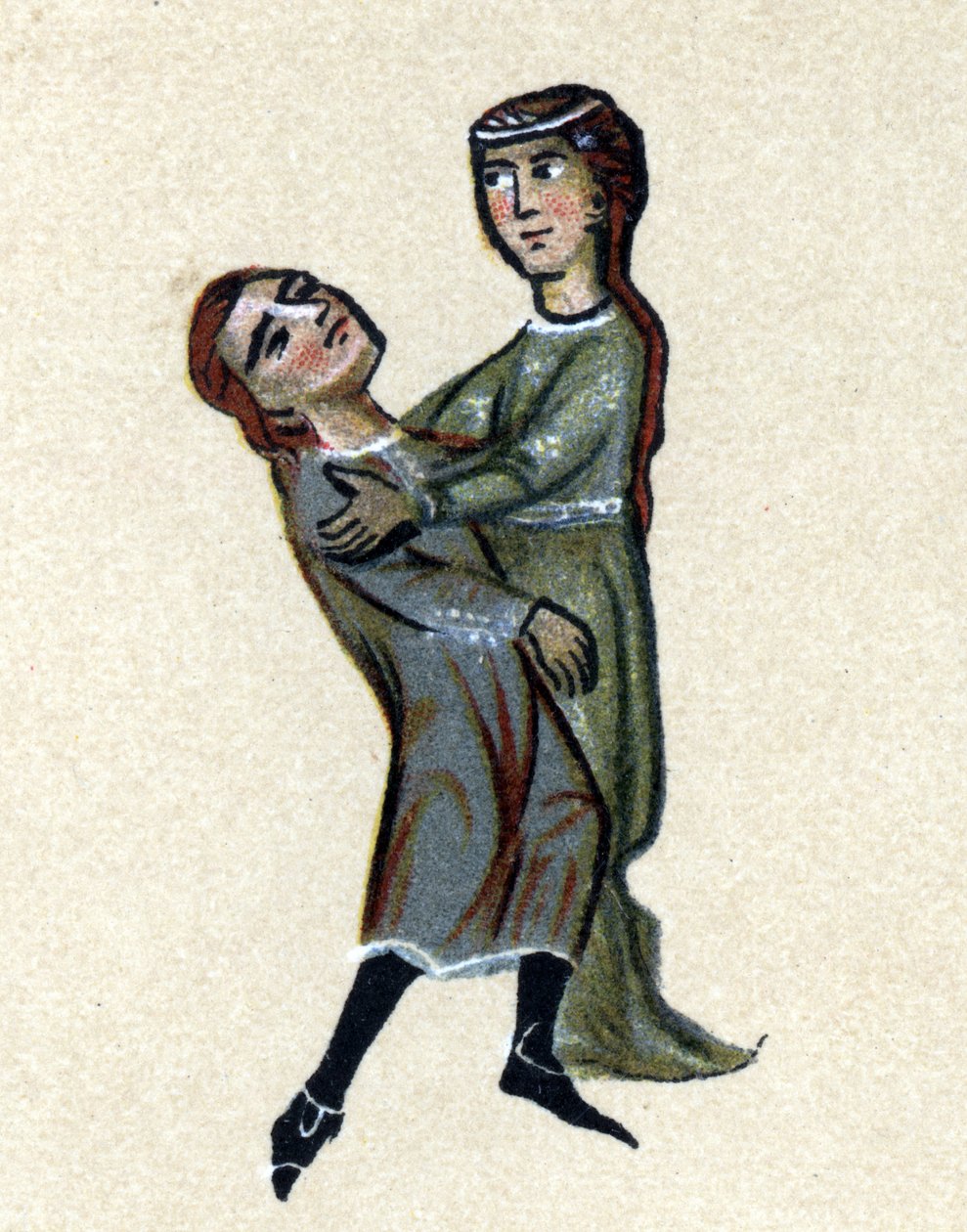 Un troubadour du Moyen Âge, illustration de 