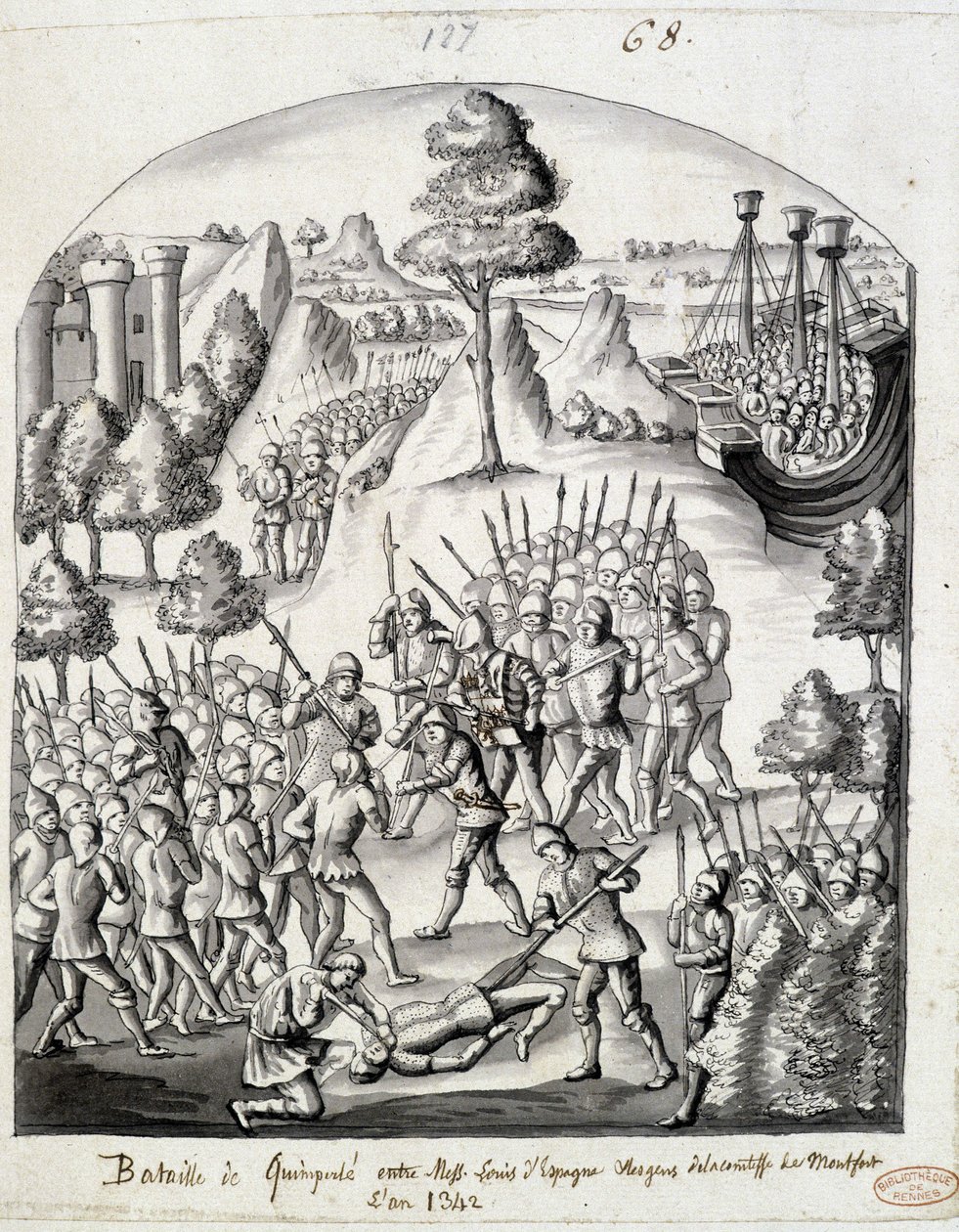 Bataille de Quimperlé entre Messire Louis d