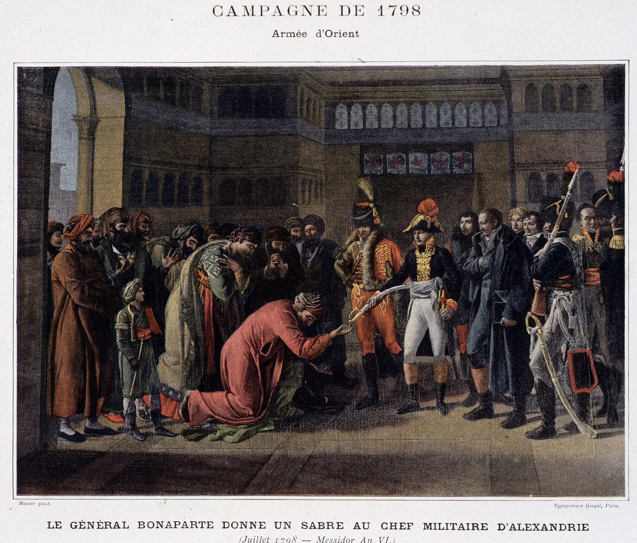 Le général Bonaparte remet une épée au chef militaire d