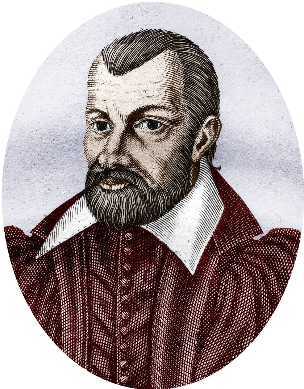 Jean Bodin 1530-1596 (gravure en couleur) - School French
