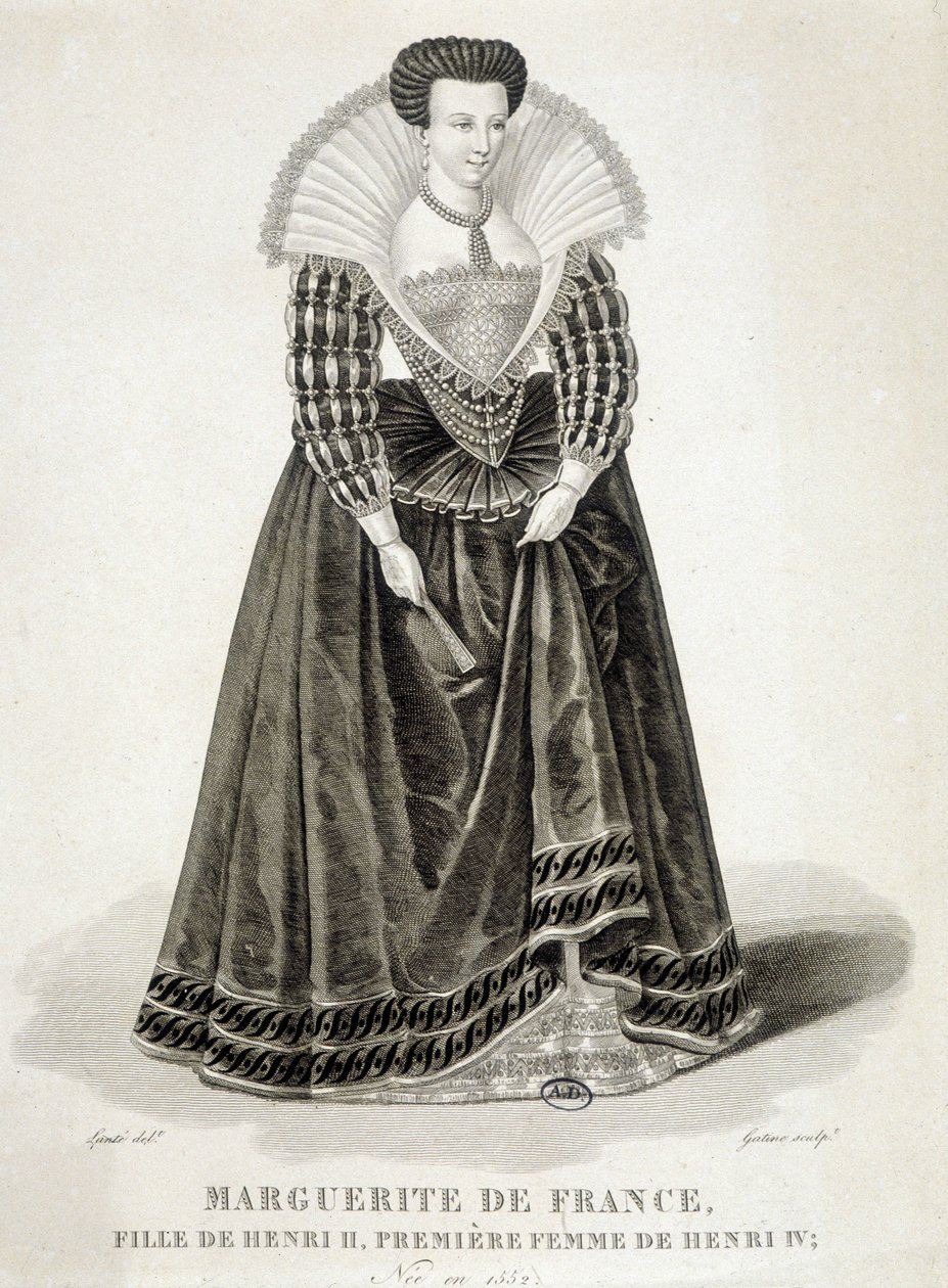 Portrait de Marguerite de Valois, dite Reine Margot (1553-1615), reine de Navarre, première épouse de Henri IV - School French