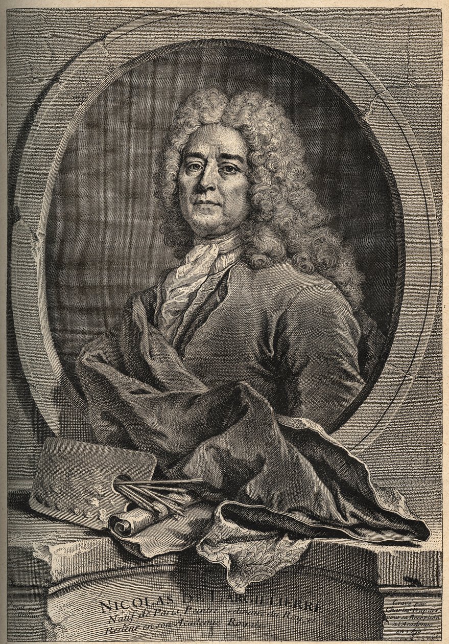 Portrait de Nicolas de Largillierre (gravure) - School French