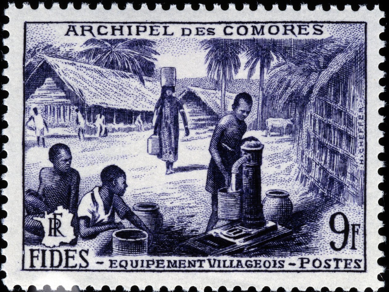 Timbre des Comores - School French