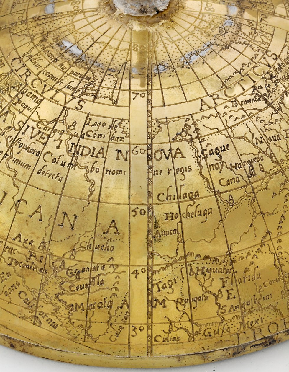 Rare coupe globe continentale, nord-allemande ou flamande, vers 1600 - School German