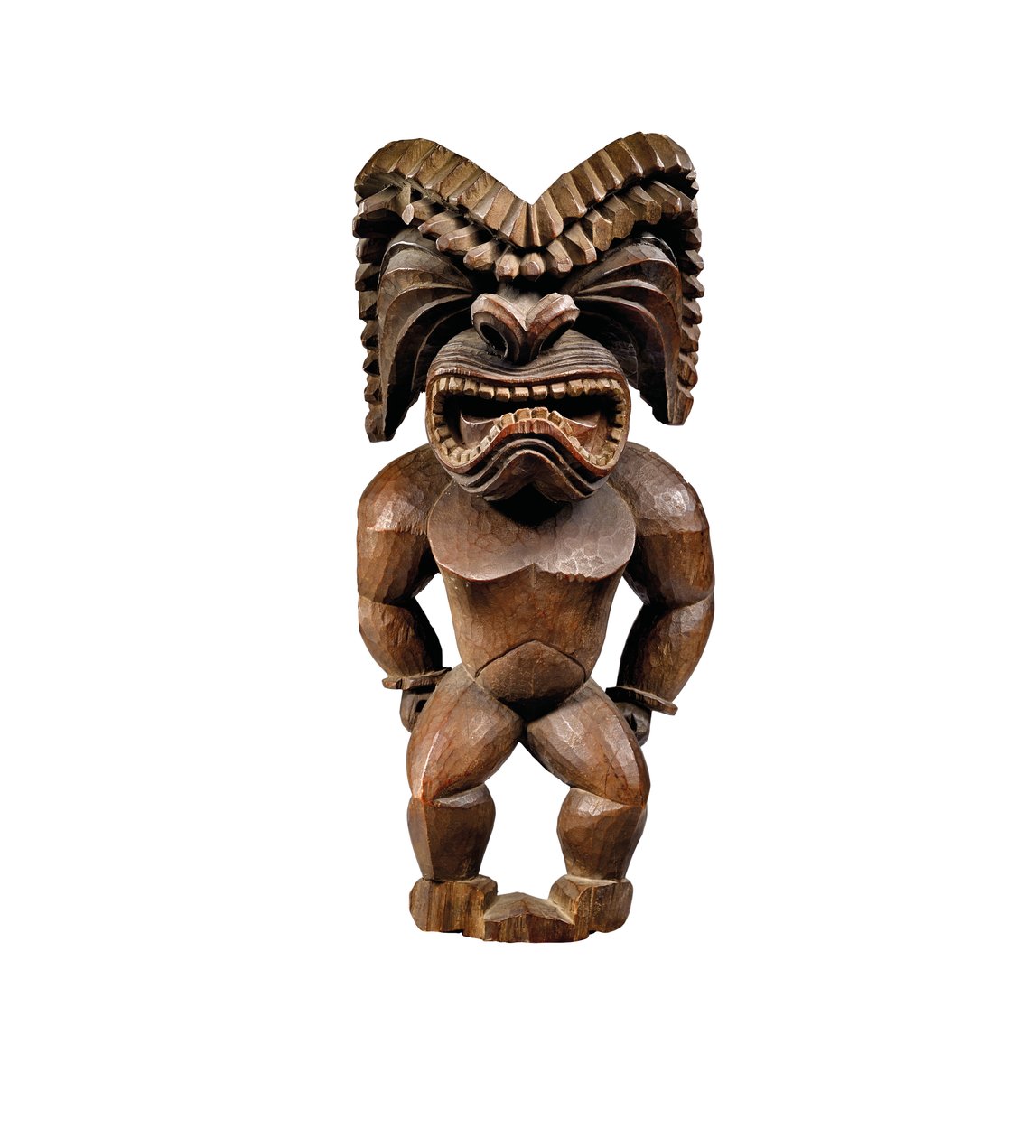 Figure hawaïenne, style kona, représentant le dieu de la guerre, ku ka ’ili moku, vers 1780-1820 - School Hawaiian
