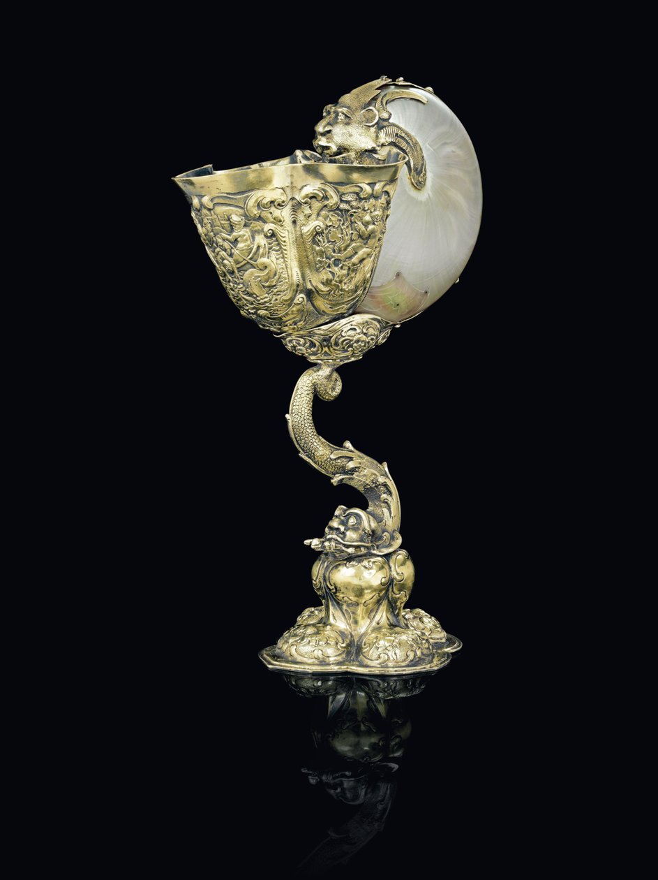 Coupe de nautile montée, Nagyszeben, milieu du 17e siècle - School Hungarian