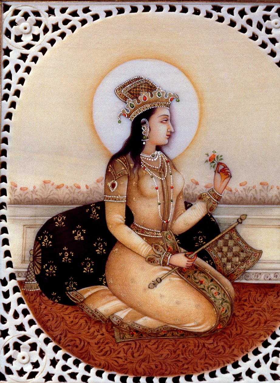 Peinture miniature sur ivoire de la princesse Mumtaz Mahal épouse de l