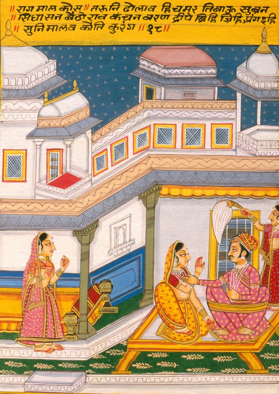 Miniature sur papier, Rag Mal Kosh, école de Nathdwara - School Indian