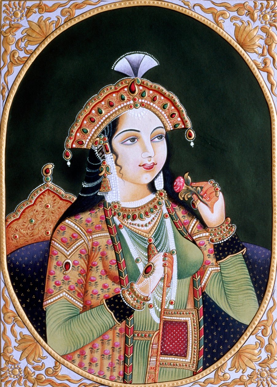Miniature sur papier de la princesse Mumtaz Mahal, épouse de l