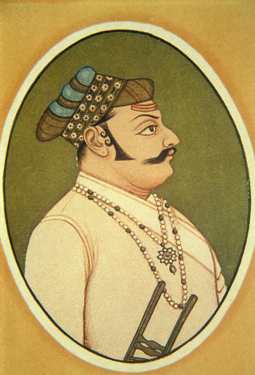 Portrait du Maharaja Udai Singh, Udaipur, Rajasthan, Inde - School Indian