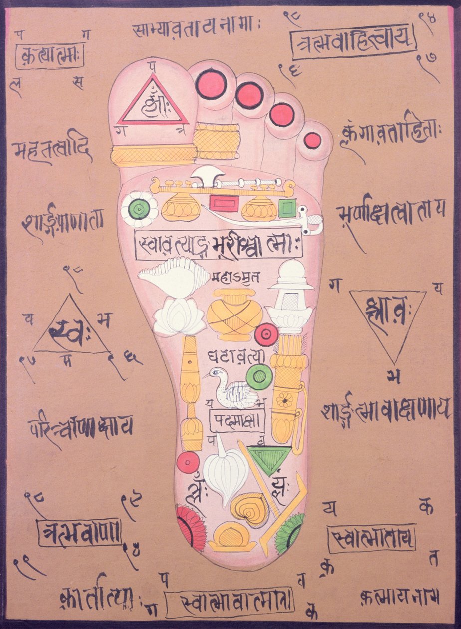 Diagramme tantrique du pied droit - School Indian